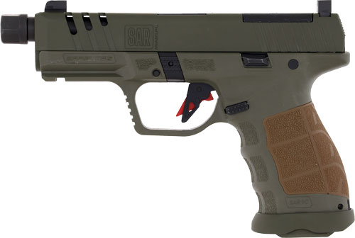 SAR USA SAR9 COMPACT SOCOM 9MM - 4.7" BBL 15/21 RD MAG SF GREEN