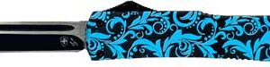 TEMPLAR KNIFE SLIM OTF MAIDEN - TEAL 3.1" BLACK DROP POINT