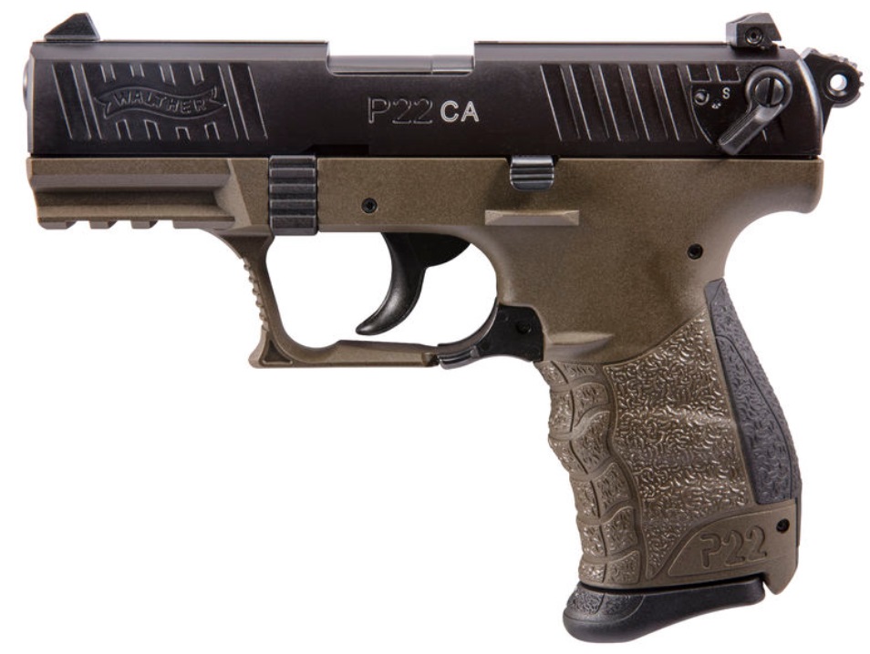 WALTHER ARMS P22 MLTRY 22LR 10+1 3.4" OD CA