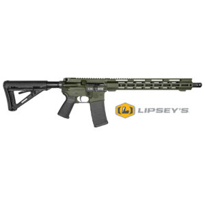 Diamondback DB15 semi-automatic rifle in Olive Drab Green with 16-inch barrel and 15-inch M-LOK handguard
