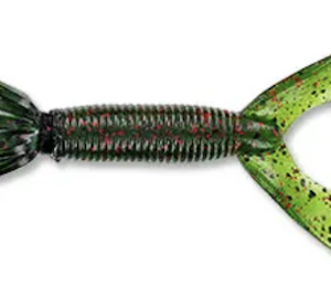 4" DOUBLE TL HULA GRUB WTM/BLK&RED