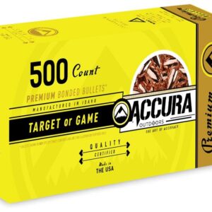 Accura Premium Powerbond Bullets 9mm .356" 124 gr RN 500/ct