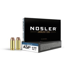 Nosler ASP Handgun Ammunition .40 S&W 180 gr JHP 1005 fps 50/ct