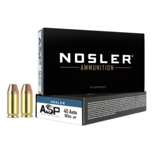 Nosler ASP Handgun Ammo .45 ACP 185 gr JHP 915 fps 50/ct