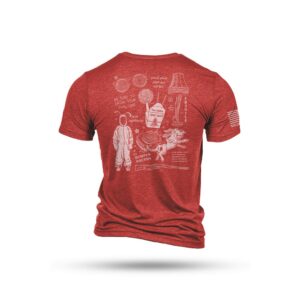 Nine Line Xmas Story Triblend Short Sleeve Shirt Red L