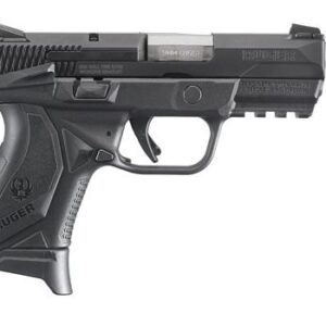 Ruger American Compact 9mm pistol in black with Novak three-dot sights and included magazines