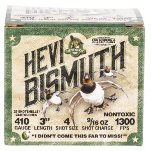HEVI-Shot HS19004 HEVI-Bismuth 410Gauge 3" 9/16oz Bismuth 4Shot 25 Per Box/10 Case