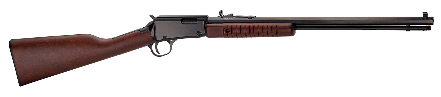 Henry H003TM Pump 22 WMR Caliber with 12+1 Capacity, 20.50" Octagon Barrel, Black Metal Finish & American Walnut Stock Right Hand (Full Size)