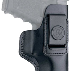 DeSantis Gunhide 031BAE1Z0 Insider  AIWB Black Leather Belt Clip Compatible w/Glock 26 Gen5/Walther PPS Right Hand