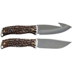 Uncle Henry Fixed Blade Knife Combo 4-1/5" Drop Point and Gut Hook Blades