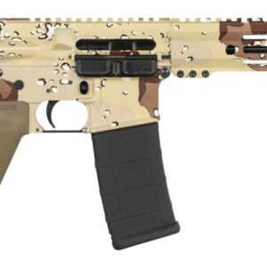 Shark Coast Tactical SCC07145CHCHIP-P Chocolate Chip 5.56 NATO 30+1 10.50" Black Nitride Threaded Barrel, Aluminum Receiver w/Picatinny Rail, M-LOK Handguard, Polymer SB Tactical SBA3 Brace, Polymer