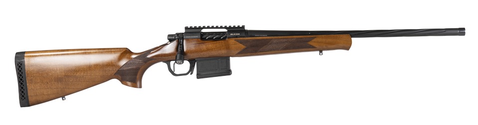 Balikli 336200 BLK 308 Win 5+1 20" Black Spiral Fluted Threaded Barrel, Black Steel Receiver w/Picatinny Rail, Turkish Walnut Fixed Stock