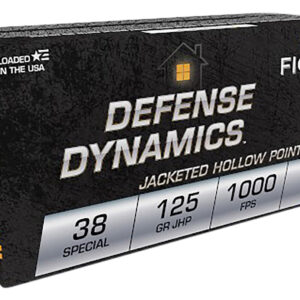Fiocchi 38F Defense Dynamics  38Special 125gr Jacketed Hollow Point 50 Per Box/20 Case