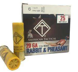 ATI GAME LOAD 20GA 2.75" 1OZ - #6 250RD CASE LOT