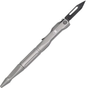 COBRATEC SCRIBE PEN KNIFE 1.5" - GRAY WITH POCKET CLIP