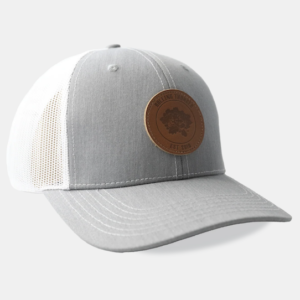 RTGC LEA LOGO MSH BK TRUCKR HAT GRY