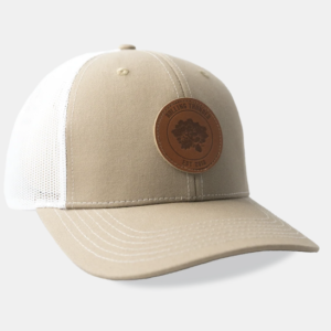 RTGC LEA PATCH MESH TRUCKR HAT TAN