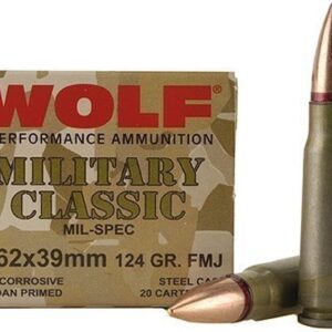 WOLF MC 7.62x39 124GR FMJ 20BX